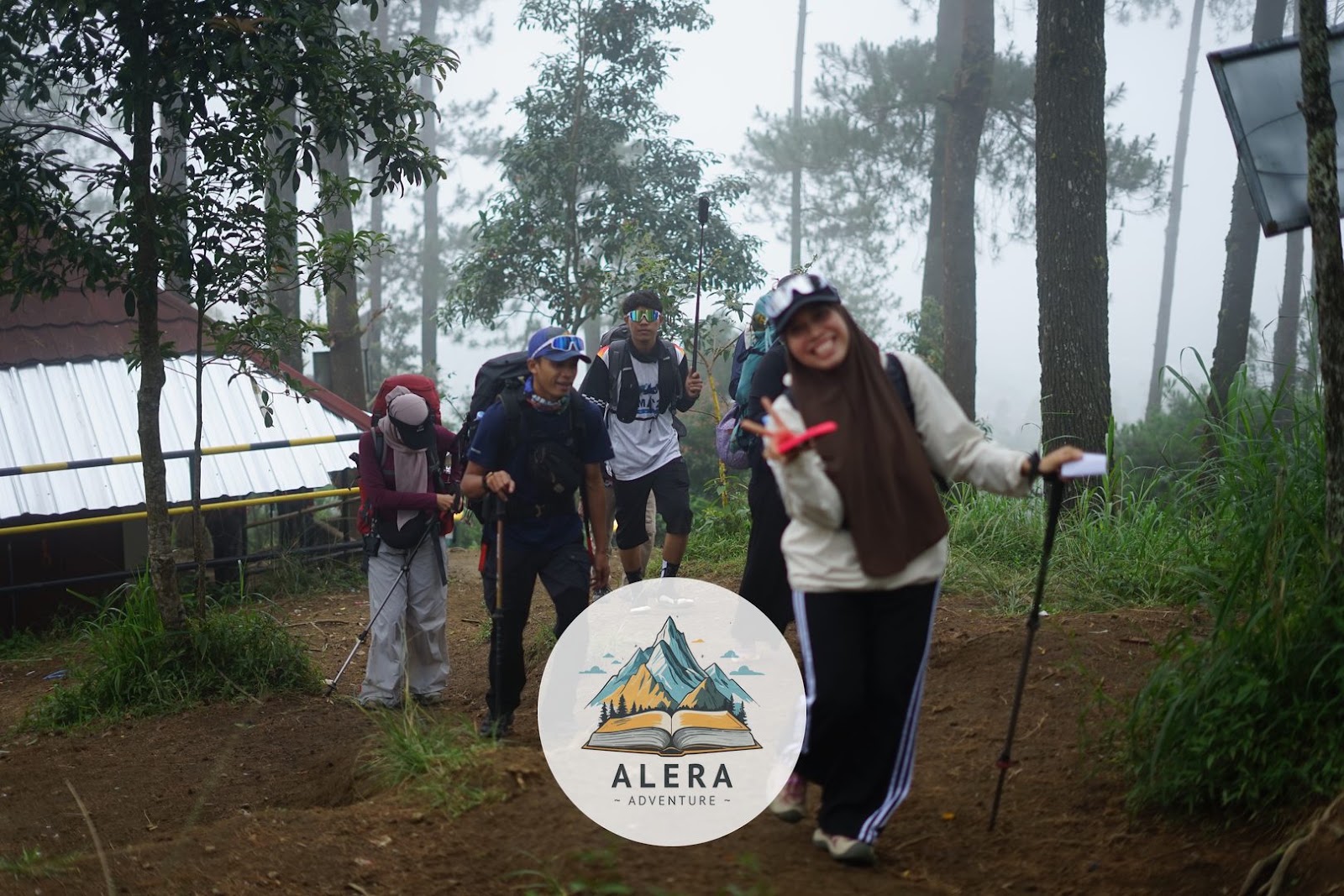 Pemandangan basecamp Patakbanteng Dieng sebelum mendaki Gunung Prau